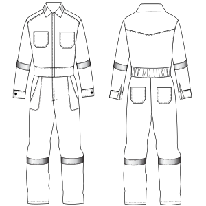 Patron ropa, Fashion sewing pattern, molde confeccion, patronesymoldes.com Romper 6953 UNIFORMS One-Piece